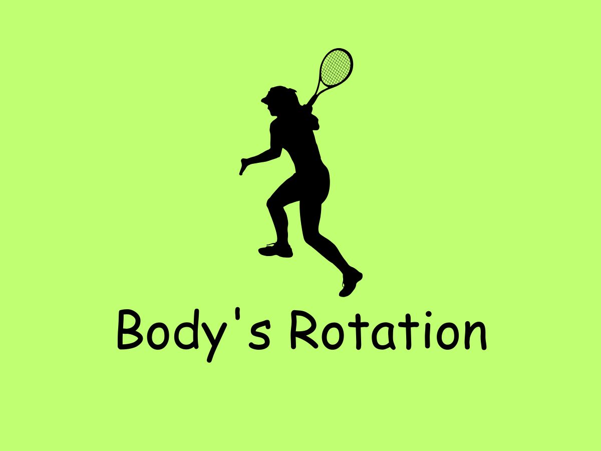 A woman rotating her body to position her forehand to swing with power
