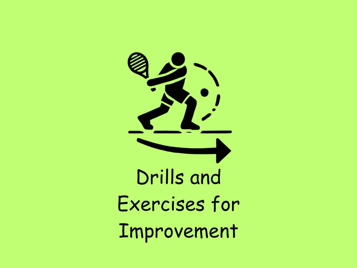 Drills and Exercises for Improvement with a player swinging a tennis racket