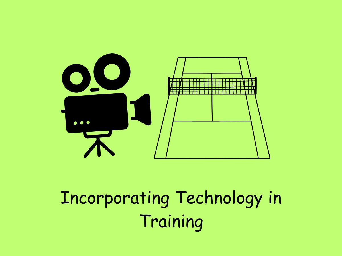 Incorporating Technology in Training showing how a camera might record the court