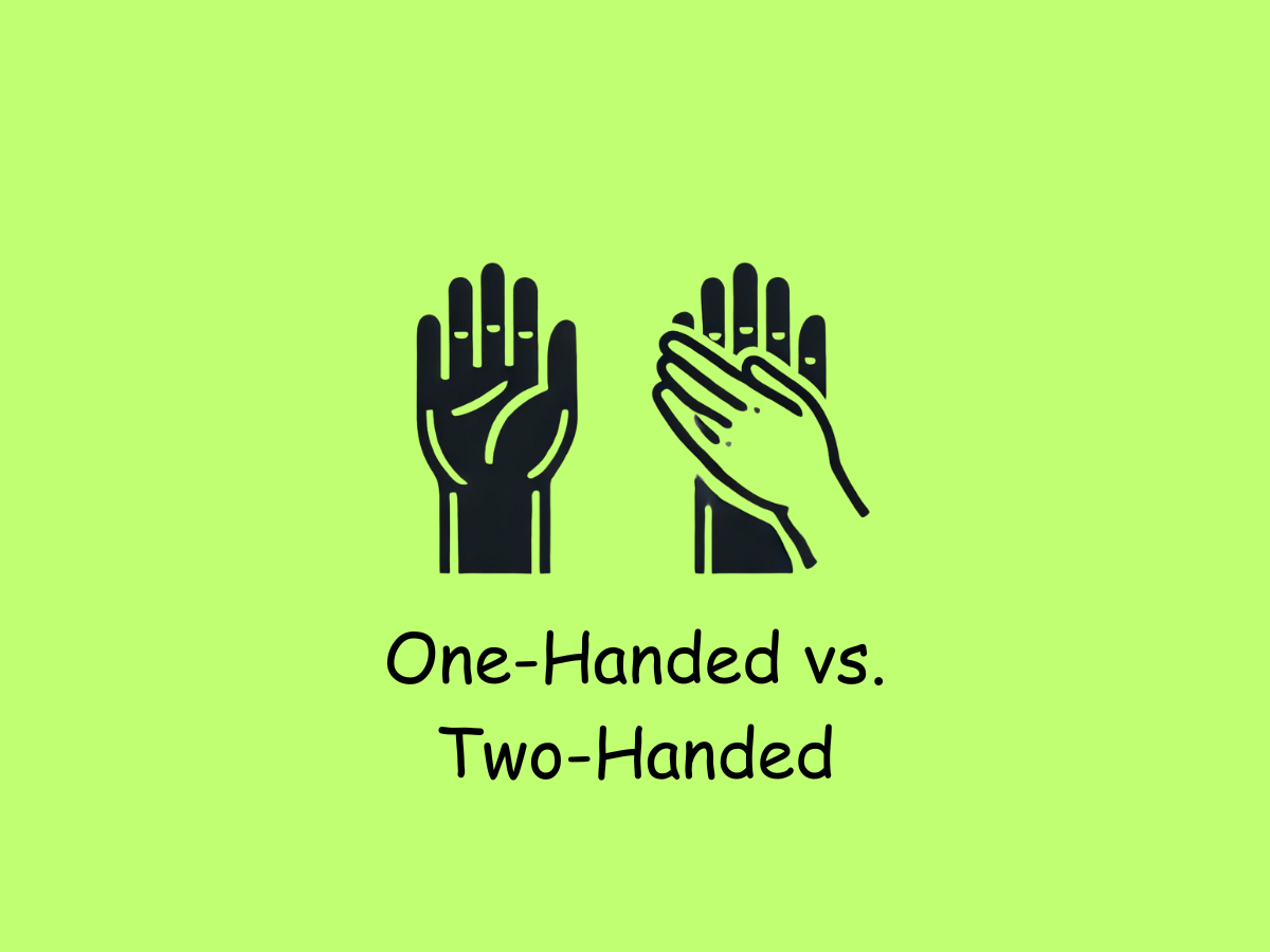 One hand and two hands