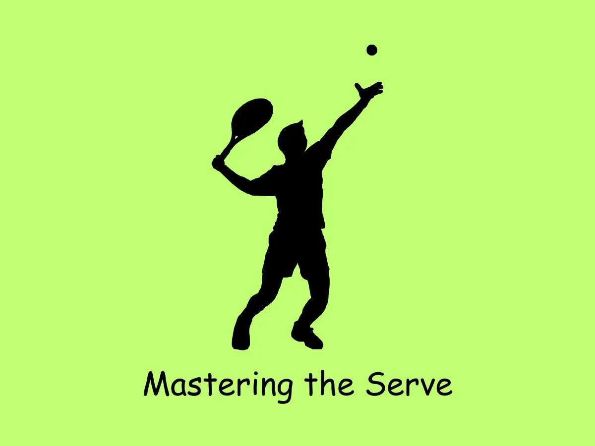 Man performing a tennis serve