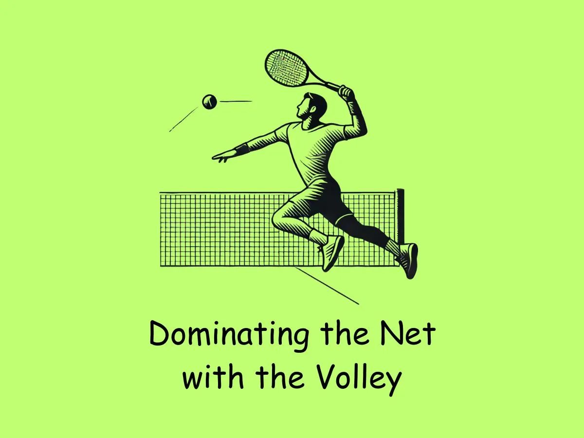 A man in the air performing a volley 