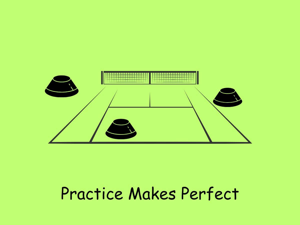 Practice Makes Perfect Pratice drills on a Tennis Court
