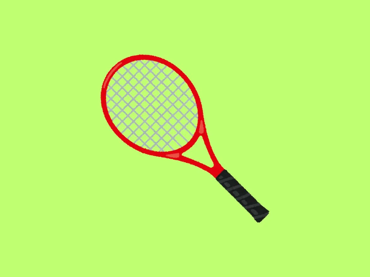 A red tennis racket used for improving tennis techniques