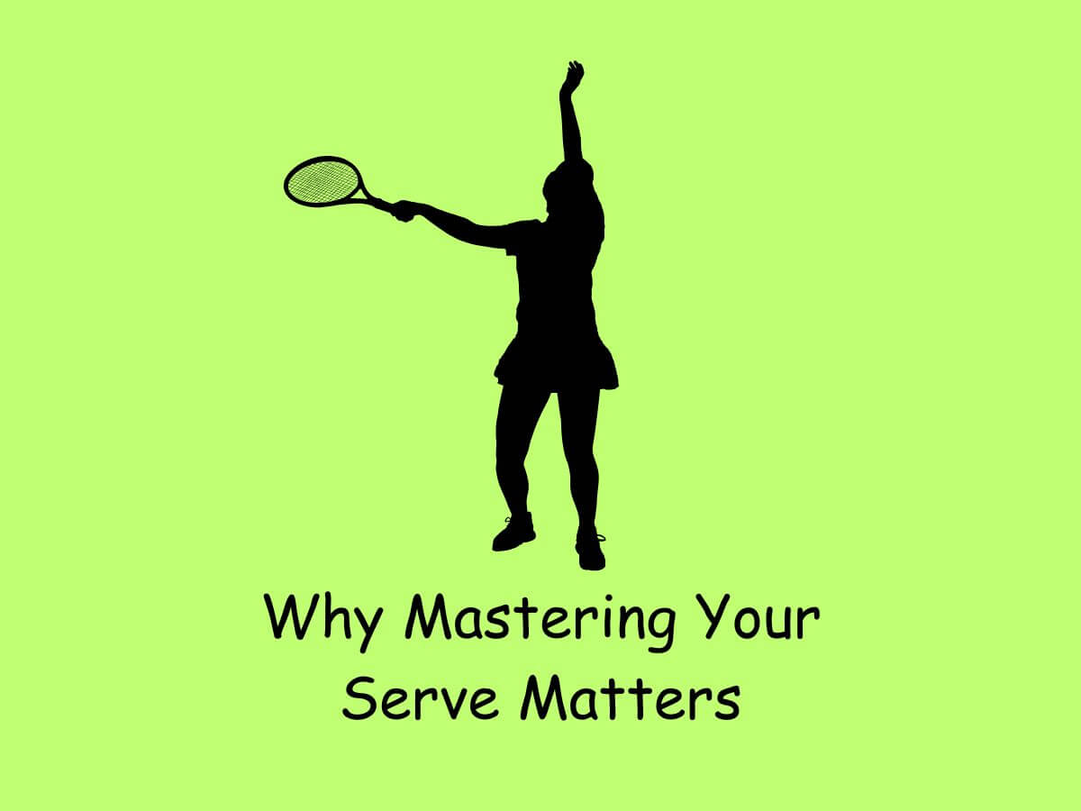 Women hitting a tennis serve